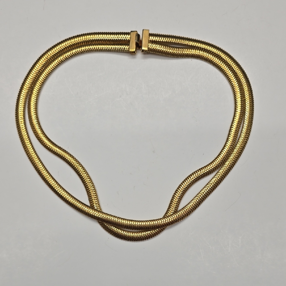 Vintage Double Snake Chain Neckace